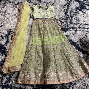 Pastel Pista Green Lehenga